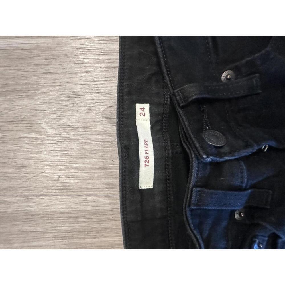 Levi's 726 Flare Black Jeans Size 24 - Picture 3 of 4